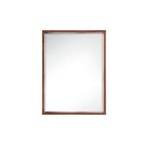 James Martin 803-M23.6-WLT Milan 23.6 Inch Rectangular Cube Mirror in Mid Century Walnut