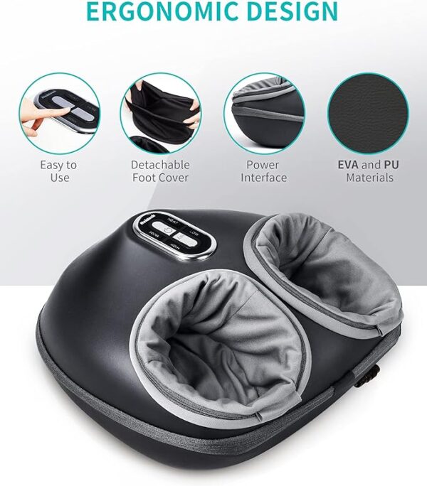 RetailHuntUSA Foot Massager Machine with Soothing Heat, Deep Kneading Therapy, Air Compression, Improve Blood Circulation and Foot Wellness