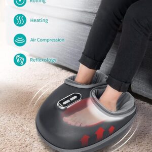 RetailHuntUSA Foot Massager Machine with Soothing Heat, Deep Kneading Therapy, Air Compression, Improve Blood Circulation and Foot Wellness