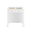 James Martin 825-CU30-BW-3AF De Soto 32 Inch Countertop Unit/Make-up Counter in Bright White with 3 cm Arctic Fall Solid Surface Top