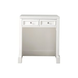 James Martin 825-CU30-BW-3WZ De Soto 31 3/8 Inch Countertop Unit in Bright White with 3cm White Zeus Quartz Top