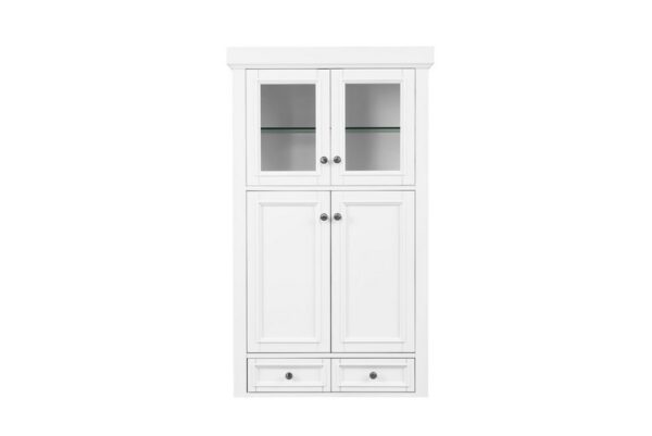 James Martin 825-H30-BW De Soto 32 Inch Double Tower Hutch in Bright White