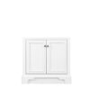 James Martin 825-HB30-BW De Soto 32 Inch Hutch Base (for Double Tower Hutch) in Bright White