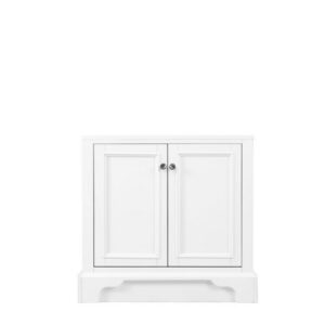 James Martin 825-HB30-BW De Soto 32 Inch Hutch Base (for Double Tower Hutch) in Bright White