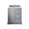 James Martin 825-V30-SL-3EMR De Soto 30 Inch Single Vanity in Silver Gray with 3 CM Eternal Marfil Quartz Top