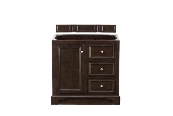 James Martin 825-V36-BNM-3CSP De Soto 37 Inch Single Vanity in Burnished Mahogany with 3 cm Charcoal Soapstone Quartz Top with Sink