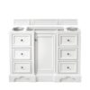 James Martin 825-V48-BW-3GEX De Soto 49 Inch Single Vanity in Bright White with 3 cm Grey Expo Quartz Top with Sink