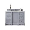 James Martin 825-V48-SL-3AF De Soto 49 Inch Single Vanity in Silver Gray with 3 cm Arctic Fall Solid Surface Top