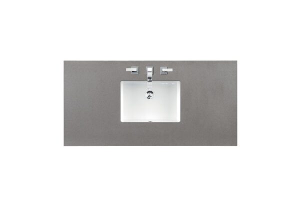 James Martin 825-V48-SL-3GEX De Soto 49 Inch Single Vanity in Silver Gray with 3 cm Grey Expo Quartz Top with Sink