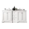 James Martin 825-V72-BW-3AF De Soto 73 Inch Double Vanity in Bright White with 3 cm Arctic Fall Solid Surface Top