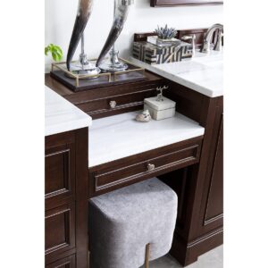 James Martin 825-V94-DU 96 1/2 Inch Free-Standing Double Sink Bathroom Vanity with 3 CM Top