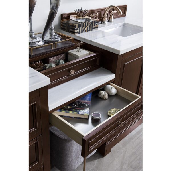 James Martin 825-V94-DU 96 1/2 Inch Free-Standing Double Sink Bathroom Vanity with 3 CM Top