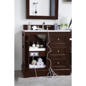 James Martin 825-V94-DU 96 1/2 Inch Free-Standing Double Sink Bathroom Vanity with 3 CM Top