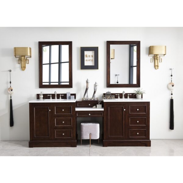 James Martin 825-V94-DU 96 1/2 Inch Free-Standing Double Sink Bathroom Vanity with 3 CM Top