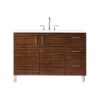 James Martin 850-V48-AWT-3EMR Metropolitan 48 Inch Single Vanity in American Walnut with 3 CM Eternal Marfil Quartz Top