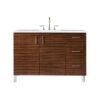 James Martin 850-V48-AWT-3ESR Metropolitan 48 Inch Single Vanity in American Walnut with 3 CM Eternal Serena Quartz Top