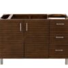 James Martin 850-V48-AWT-3GEX Metropolitan 48 Inch Single Vanity in American Walnut with 3 cm Grey Expo Quartz Top with Sink