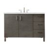 James Martin 850-V48-SOK-3ENC Metropolitan 48 Inch Single Vanity Cabinet with Ethereal Noctis Quartz Top - Silver Oak