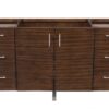 James Martin 850-V60S-AWT-3GEX Metropolitan 60 Inch Single Vanity in American Walnut with 3 cm Grey Expo Quartz Top with Sink