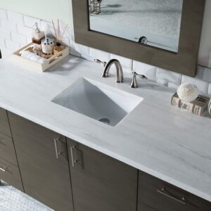 James Martin 850-V60S-SOK-3AF Metropolitan 60 Inch Silver Oak Single Vanity with 3 cm Arctic Fall Solid Surface Top