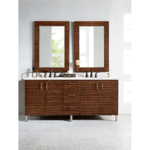 James Martin 850-V72-3WZ Metropolitan 72 Inch Double Vanity with 3cm White Zeus Quartz Top