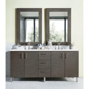 James Martin 850-V72-3WZ Metropolitan 72 Inch Double Vanity with 3cm White Zeus Quartz Top