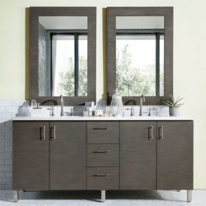 James Martin 850-V72-SOK Metropolitan 72 Inch Double Vanity in Silver Oak