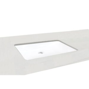 Altair 9002-BAS-WH Aegean 20 7/8 Inch Rectangular Ceramic Undermount Bathroom Sink - White