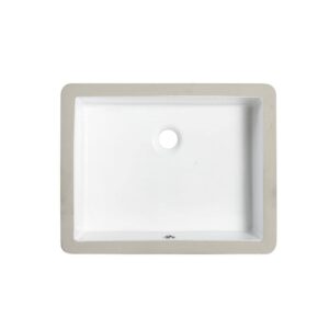 Altair 9004-BAS-WH Dixie 19 3/4 Inch Rectangular Ceramic Undermount Bathroom Sink - White