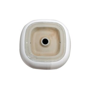 Altair 9008-BAS-WH Zion 16 3/4 Inch Square Ceramic Bathroom Sink - White