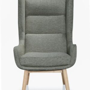 Manhattan Comfort Sampson Graphite and Natural Twill Accent Chair