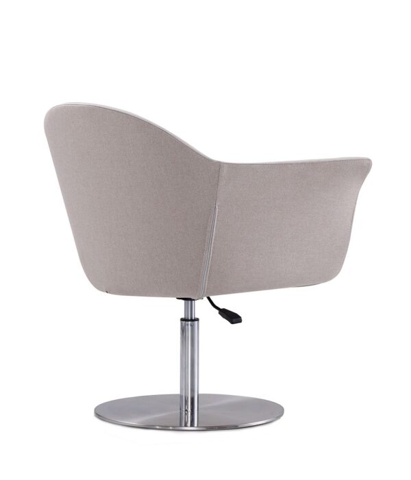 Manhattan Comfort Voyager Barley and Brushed Metal Woven Swivel Adjustable Accent Chair