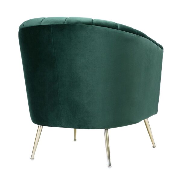 Manhattan Comfort Rosemont Green and Gold Velvet Accent Chair