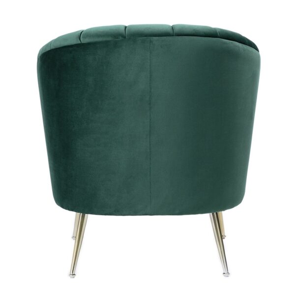 Manhattan Comfort Rosemont Green and Gold Velvet Accent Chair