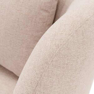 Manhattan Comfort Contemporary Siri Linen Weave Accent Chair with Pillows in Wheat