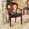 Design Toscano AF1061 24 Inch Simsbury Manor Leather Arm Chair