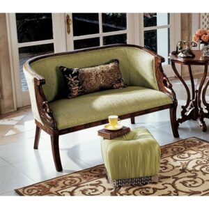 Design Toscano AF1111 51 1/2 Inch Due Cigno Settee