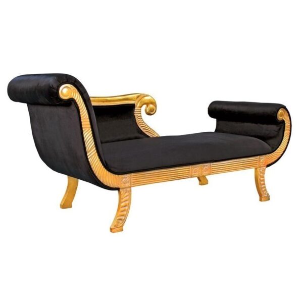 Design Toscano AF1602 75 Inch Cleopatra Neoclassical Chaise Sofa