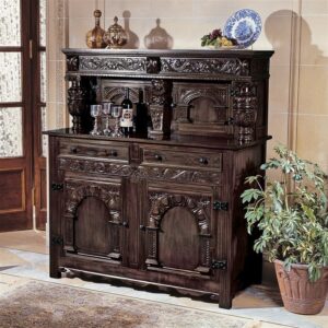 Design Toscano AF2116 54 Inch Jacobean Court Cupboard Buffet