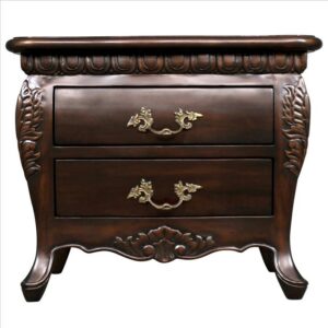 Design Toscano AF2642 Sorbonne 22 1/2 Inch French Nightstand Bombe Table