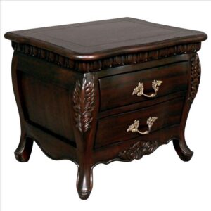 Design Toscano AF2642 Sorbonne 22 1/2 Inch French Nightstand Bombe Table