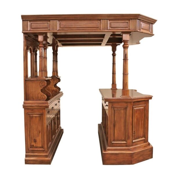 Design Toscano AF35056 84 Inch Tewkesbury Inn Pub Pine Bar