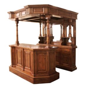 Design Toscano AF35056 84 Inch Tewkesbury Inn Pub Pine Bar