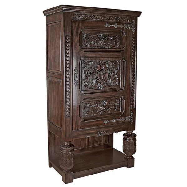 Design Toscano AF4546 34 Inch Coat of Arms Gothic Revival Armoire