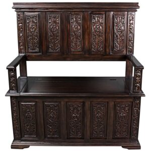 Design Toscano AF51244 47 Inch York Monastery Gothic Bench