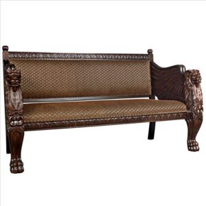 Design Toscano AF51251 86 Inch Lord Raffles Winged Lion Settee Bench