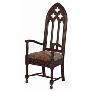 Design Toscano AF51316 21 1/2 Inch Viollet Le Duc Gothic Arm Chair