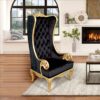 Design Toscano AF51692 Palazzo Ducale 33 1/2 Inch Ducale Contemporary Wingback Throne Chair