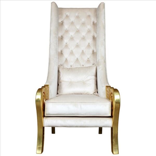 Design Toscano AF51697 Eros 33 Inch Golden Winged Contemporary Throne Chair