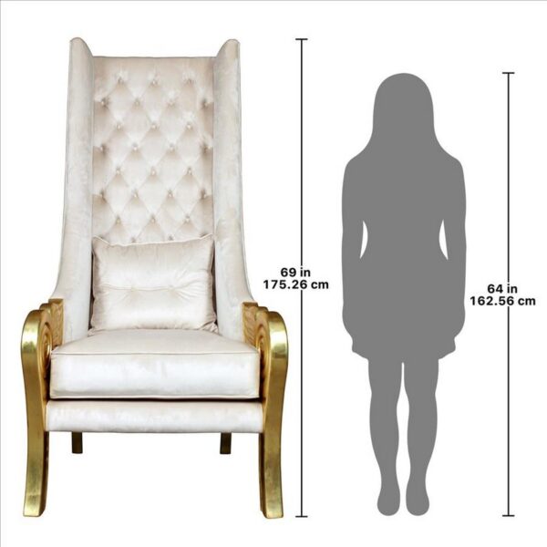 Design Toscano AF51697 Eros 33 Inch Golden Winged Contemporary Throne Chair